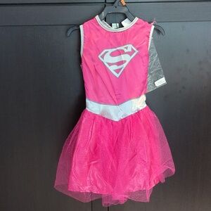 Supergirl 4 Piece Superhero Pink and Silver Kids Costume - Size 3-4T NWT